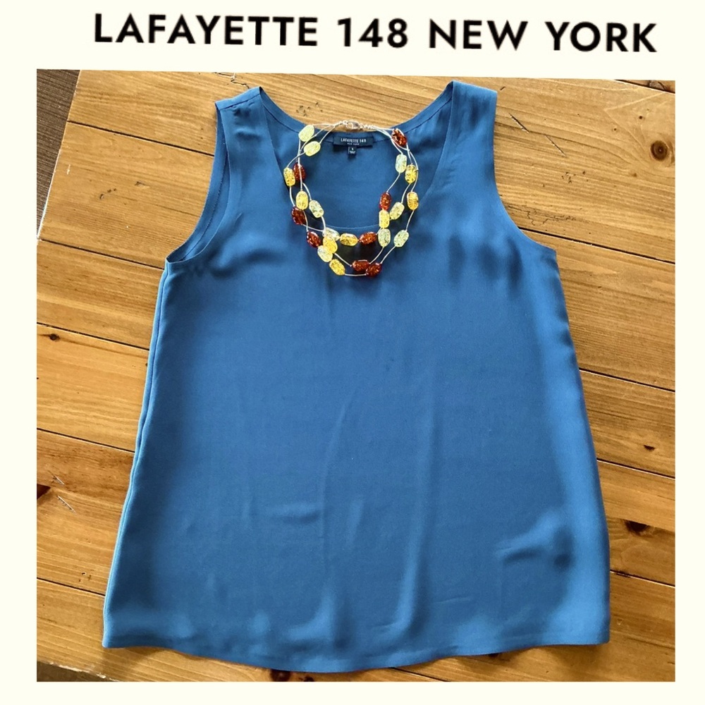 LAFAYETTE 148 NEW YORK 100% SILK, NOT CLINGY, SLEEVELESS TOP / SIZE S